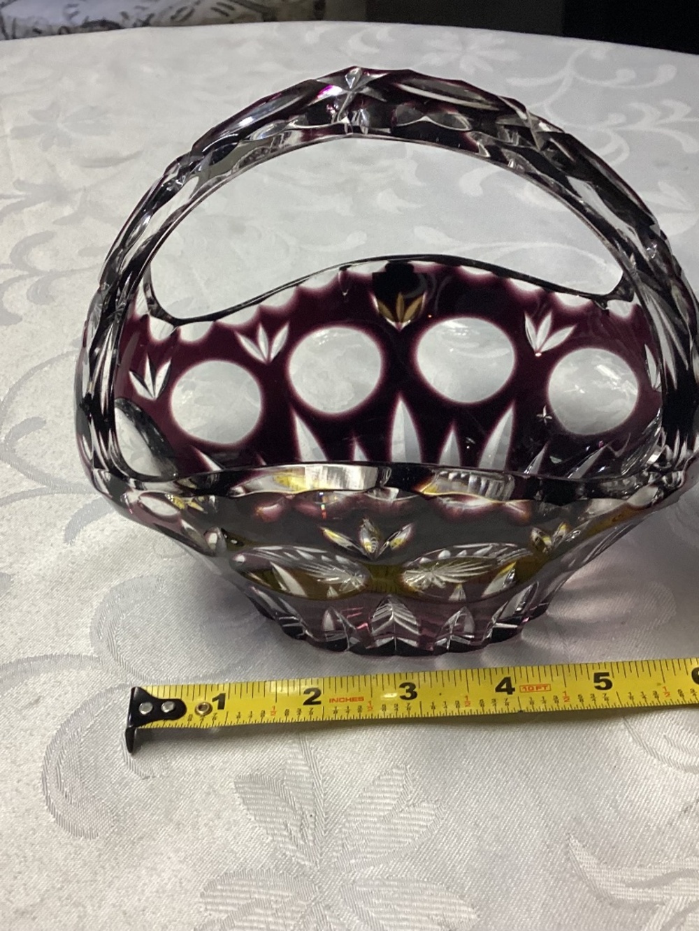 NAUCHTMANN. Etched candy basket deepPURPLE. RARE ONE !!!!
